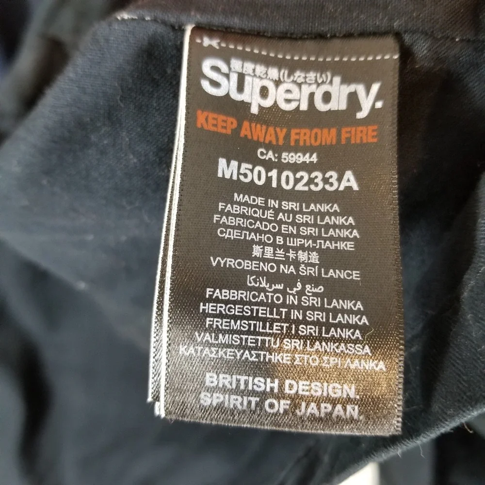 Superdry Field Jacket Men Large Black Rookie Edition Military M5010233A